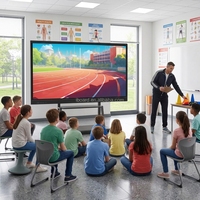 Matériel pédagogique K12, tableau blanc interactif, écran tactile LCD, 4K UHD, 65/75/86/98 pouces