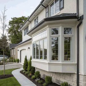 Fenêtre en baie moderne en aluminium à rupture de pont thermique, double vitrage insonorisé, haute performance énergétique pour salon de villa - Product Image 2