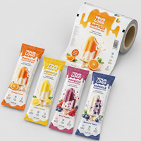 Film plastique BOPP imprimé personnalisé pour snacks, film Mylar pour glaces, emballage plastique pour bâtonnets glacés, rouleaux de film alimentaire