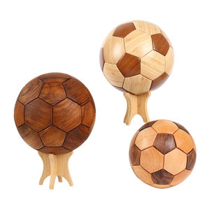 ألعاب كرة قدم خشبية ومصنوعات كرة قدم مصقولة صناديق لسان نقر قابلة لإعادة الاستخدام لطاولة عيد الأب للعام الجديد - Product Image 4