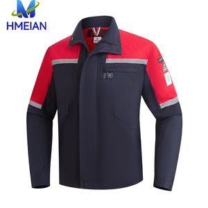 بدلة عمل قابلة للتخصيص، أطقم ملابس العمل، ملابس عمل للبناء، سترة أمان حمراء للخريف والربيع - Product Image 3