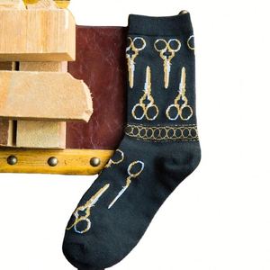 Calcetines con diseño de tijeras para hombre - Product Image 1