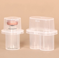 Boîte de rangement pour flacons de 10 ml, 2 pièces, personnalisée, transparente, en plastique, petite, pour la protection et l'organisation des flacons