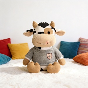 <span class=keywords><strong>Emma</strong></span> Nouveau produit phare : Adorable peluche vache de dessin animé pour enfants, jouet en tissu en forme de vache - Product Image 3
