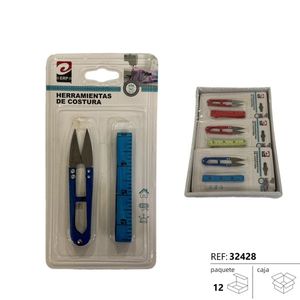 Herramientas De Costura Set Con Tijeras Y Regla 15 Cm Para Coser Manual - Product Image 1