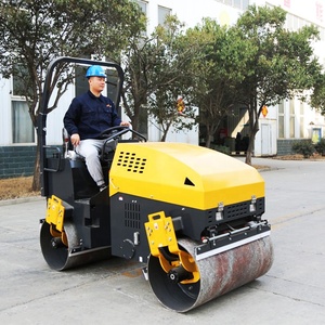 1 тонный 2-тонный дизельный двигатель 3-тонный мини-уплотнитель на ролике одинарный двойной барабан небольшой мини-уплотнительный роликовый станок - Product Image 1