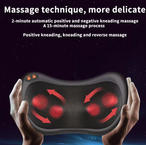 Prezzo di fabbrica uso domestico compresso riscaldato rosso spinning cuscino massaggio Multi massaggio teste vibrazione Relax Mini cuscino massaggio - Product Image 3