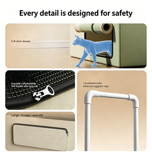 Grande <span class=keywords><strong>maison</strong></span> <span class=keywords><strong>de</strong></span> maternité pliable pour chat avec maille respirante, chambre d'accouchement portable pour animaux <span class=keywords><strong>de</strong></span> compagnie pour la grossesse et l'allaitement des chatons - Product Image 4
