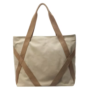 Bolsa de lona hecha a mano, moderna y minimalista, de gran capacidad, para llevar al hombro, ideal para la escuela, compras, trabajo y viajes. - Product Image 2