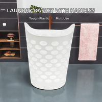 Panier à linge pliable en PE écologique personnalisé, très vendu, avec poignées, pour salle de bain