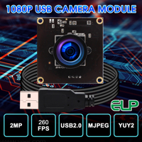 Módulo de Cámara USB de Alta Velocidad ELP, Lente Gran Angular de 2.9 mm, 260 FPS a 360P, 120 FPS a 720P, 60 FPS a 1080P, Placa de Cámara Web de Alta Velocidad para Computadora Portátil
