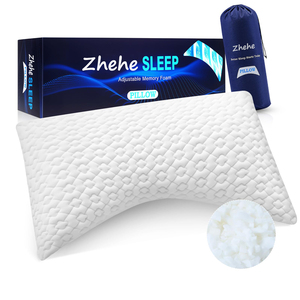 Höhen verstellbar Ergonomisch geschreddert Memory Foam Bett kissen Großhandel <span class=keywords><strong>Crescent</strong></span> Moon Shape <span class=keywords><strong>Shaped</strong></span> Foam Nacken kissen zum Schlafen - Product Image 1