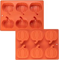 Moule en silicone citrouille pour biscuits, muffins, cupcakes, chocolat et gâteaux, pour Thanksgiving, fait maison
