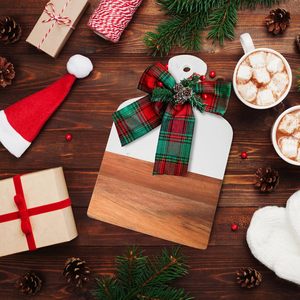 Planche à fromage et charcuterie rectangulaire en bois d'acacia marbré, style populaire, logo personnalisé, vente en gros - Product Image 6