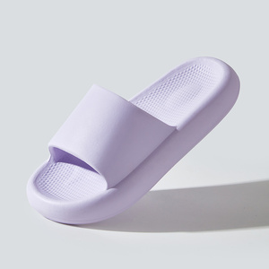 Sandalias Deslizantes de EVA Color Morado Claro, Chanclas Abiertas Acolchadas para Interiores, para Todas las Temporadas - Product Image 1