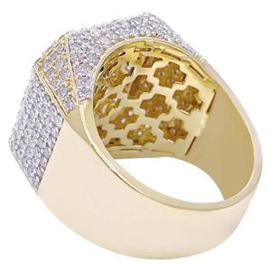 Anillo de Diamantes Moissanite de Plata de Ley 925, Estilo Hip Hop, Joyería Fina Personalizada VVS para Bodas, Fiestas y Uso Diario - Product Image 1