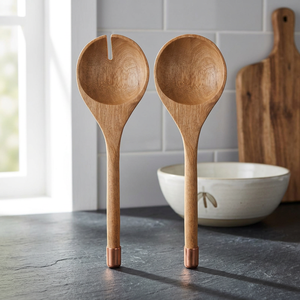 Utensilios para Ensalada de Madera de Mango con Puntas de Cobre, Herramientas Ecológicas para Ensalada - Product Image 3