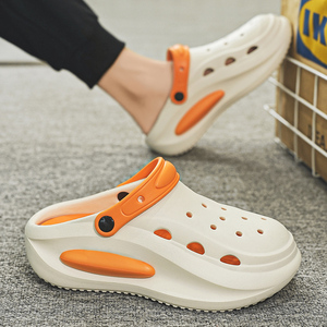 Chaussons pour hommes, respirants, en EVA, sabots doux et confortables, logo, légers, chaussures plates de jardin, tendances de la mode hiver-été - Product Image 3