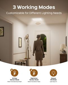 Remote Control Motion <strong>Sensor</strong> <strong>Ceiling</strong> <strong>Light</strong>, Magnetic Wireless <strong>Ceiling</strong> <strong>Light</strong> Powered by Batteries, Closet <strong>Light</strong> - Product Image 3