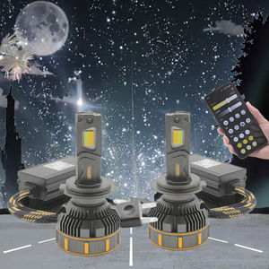 CAR-REFINE Bombilla LED H7 Tricolor de 180W 20000LM 12V con Control por Aplicación, Universal para Autos, Luces Delanteras LED para <span class=keywords><strong>Audi</strong></span> C300 X3 X5 - Product Image 2