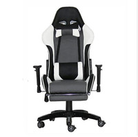 ALINUNU Vente en gros Chaise de direction de style course Chaise de bureau ergonomique en cuir artificiel pour joueurs PC convertible Bureau tournant
