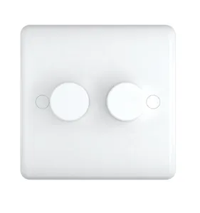 400W 2 Gang LED light Compatible Dimmer switch outlet