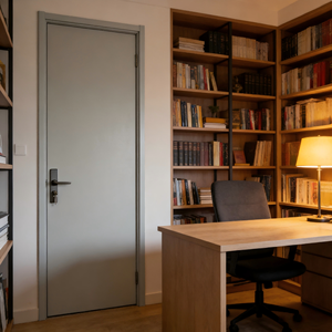 Porte en bois massif insonorisée 35 dB avec cadre - Garantie de 2 ans, personnalisable pour appartements, hôtels, bureaux et chambres - Product Image 2