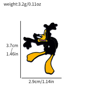 Dễ thương phim hoạt hình phim hoạt hình kim loại huy hiệu Daffy vịt thỏ chim mèo lớn hợp Kim Trâm phụ kiện mềm men Pin - Product Image 5