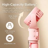 Ventilateur de bureau portable mini rechargeable USB, 4 vitesses, avec pulvérisateur nano et fonction rafraîchisseur d'eau, pour usage extérieur, ventilateur brumisateur industriel