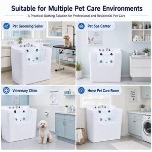 Bañera Independiente <span class=keywords><strong>para</strong></span> Peluquería Canina, Bañera de Acrílico <span class=keywords><strong>para</strong></span> Lavar <span class=keywords><strong>Perros</strong></span> y Gatos - Product Image 5