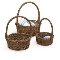 Panier de rangement multifonctionnel en rotin tressé artisanal, écologique, couleur personnalisable, avec fonction suspendue pour bar, idéal pour fruits et vin