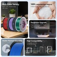Filamen Printer 3D PETG 1.75mm 1kg Universal, Bahan Habis Pakai dengan Ketangguhan Tinggi dan Penggelungan Rendah, Filamen PETG untuk Kebanyakan Printer 3D FDM