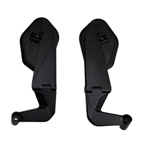 Nouvelles paires de rétroviseurs universels pour <span class=keywords><strong>moto</strong></span> en alliage d'aluminium avec lentille HD anti-distorsion noire et aile anti-vent <span class=keywords><strong>pliable</strong></span> - Product Image 6