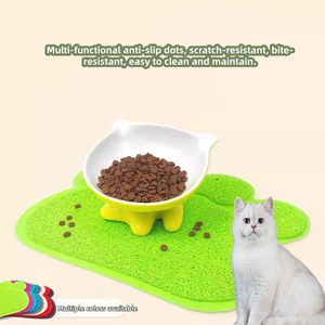 Tapis de porte en PVC pour animaux de compagnie, forme de patte, différentes couleurs, tapis de litière pour <span class=keywords><strong>chat</strong></span> en plastique, <span class=keywords><strong>prix</strong></span> d'usine, fabriqué en Chine - Product Image 1
