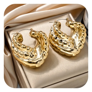Pendientes de Aro Chapados en Oro de 14k de Cobre de Alta Calidad, Gran Venta en África - Product Image 1