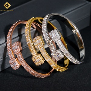 GRA Certificate Jewelry <b>Iced</b> Out Moissanite Bangle 925 Silver VVS Hiphop Bangle Pass Diamond Tester Fast Shipping - Product Image 2