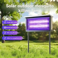 Lampe Solaire Anti-Moustiques JOYINLED, Étanche IP65, Lumière Extérieure avec Attraction UV, Métal et PP Ignifuge, Jardin, Cour, Patio