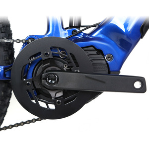 Kit de Motor Central para Bicicleta de Montaña con Suspensión Completa de Aleación de Aluminio EM6 con Acelerador Azul - Product Image 2