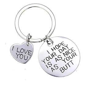 Llaveros bonitos duraderos personalizados románticos llavero de Metal personalizado para el Día de San Valentín para la colección de accesorios diarios del <span class=keywords><strong>novio</strong></span> - Product Image 6
