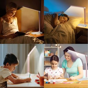 Corona bianca LED lampada da tavolo regolabile USB ricarica lampada da tavolo con <span class=keywords><strong>30</strong></span>/60 minuti di Auto-Off <span class=keywords><strong>Timer</strong></span> per la lettura del computer portatile - Product Image 3