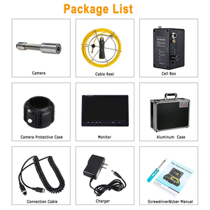 Caméra d'inspection de <span class=keywords><strong>canalisation</strong></span> industrielle, <span class=keywords><strong>endoscope</strong></span>, prix d'usine, capacité de la batterie 4500 mAh, écran HD, 50 m de tuyau - Product Image 6