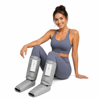 Masseur de jambes sans fil BISD à compression d'air avec chaleur et télécommande pour la circulation, enveloppements pour pieds et mollets pour le soulagement de l'œdème et la récupération