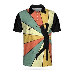 Transferencia de calor Diseño de logotipo personalizado Manga corta Golf de secado rápido para camisas Hombres Poliéster - Product Image 3