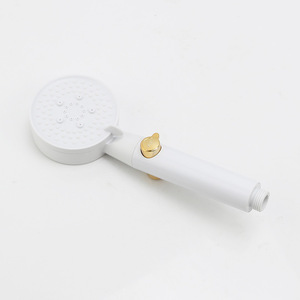 Handheld Shower Head Set Matte Black Round Spray Rain Easy Cleaning <b>Portable</b> <b>Bath</b> Hardware - Product Image 2