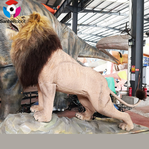 사파리 실내 현실적인 생생한 이동 Animatronic 사자 왕 조각 테마 파크 장식 - Product Image 1