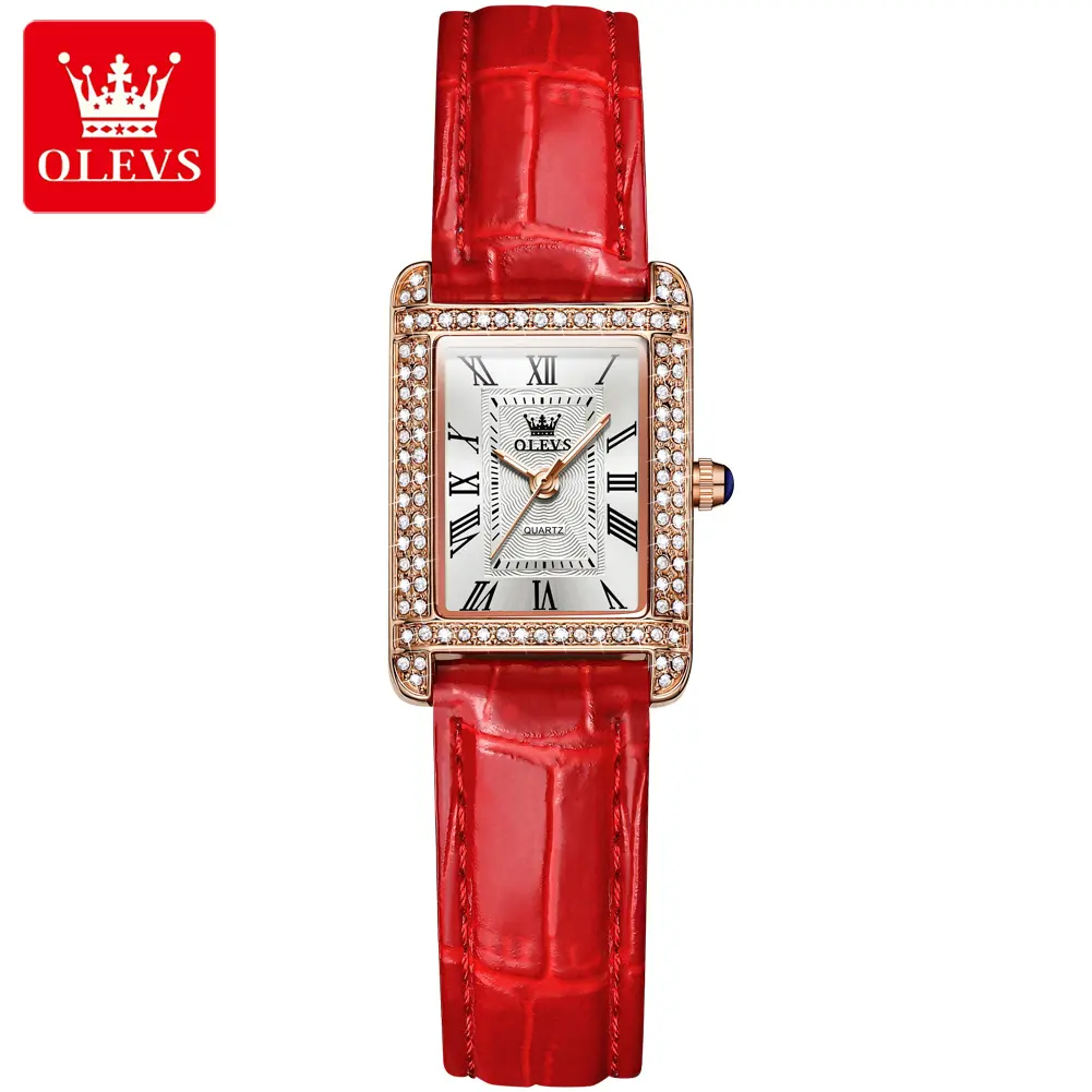 OLEVS 9935 फैशन शीर्ष ब्रांड लक्जरी Bling क्वार्ट्ज वर्ग महिलाओं घड़ी अनुकूलित निविड़ अंधकार हीरे की घड़ी