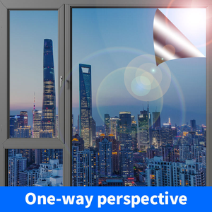عازل للحرارة اتجاه واحد رؤية بناء فيلم شمسي حماية نافذة صبغ فيلم خارجي - Product Image 2