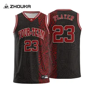 Tùy Chỉnh Ban Đầu Thăng Hoa Thêu Retro Bóng Rổ Jersey Singlets Quần Áo Người Đàn Ông Thanh Niên Lưới Bóng Rổ Mặc Đồng Phục Áo Sơ Mi