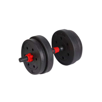 Ensemble d'haltères et de barres réglables en PVC avec poignées ergonomiques antidérapantes et plusieurs plaques de poids pour le fitness à domicile et la musculation du corps entier