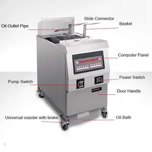 Factory Direct Commercial Open Fryer Frying Machine Restaurant Deep Fryer With Oil Filter